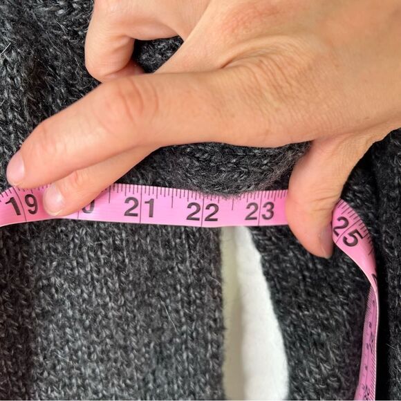 Gray Alpaca Wool Crewneck Sweater dress Tunic Large Vintage - Picture 6 of 7